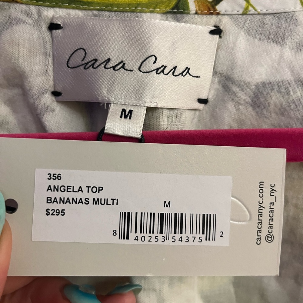 Cara Cara Angela Crop Top in Banana Print size 8 NWT - Picture 5 of 5